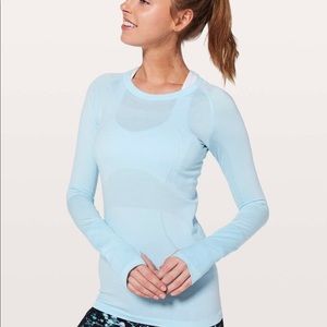 lululemon swiftly tech long sleeve light blue